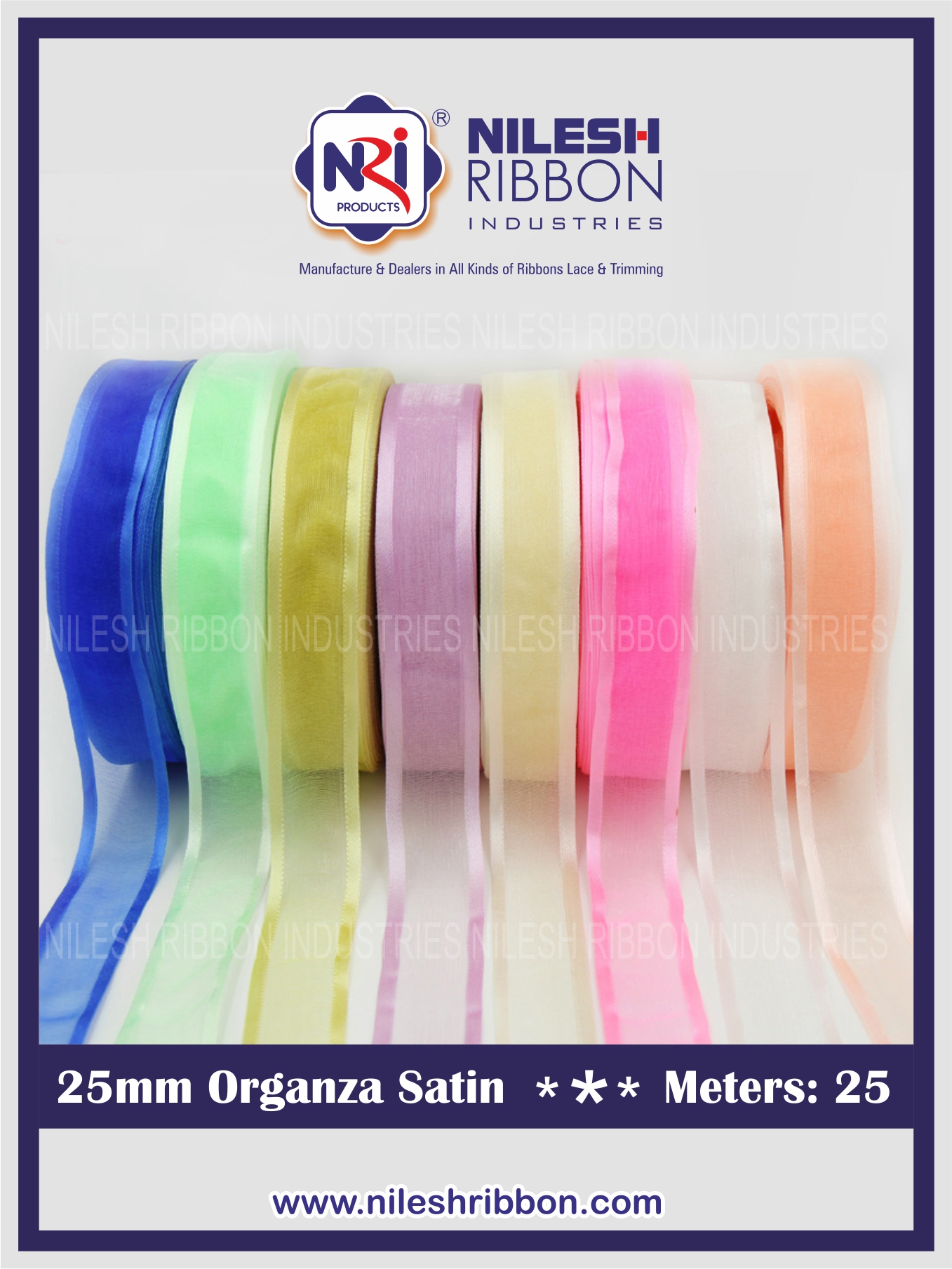 25mm Organza Satin